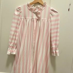 SweetHoney Pink and White Striped Kids Pajama Robe